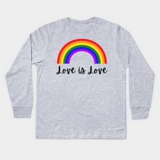 love is love lgbt gay pride Kids Long Sleeve T-Shirt